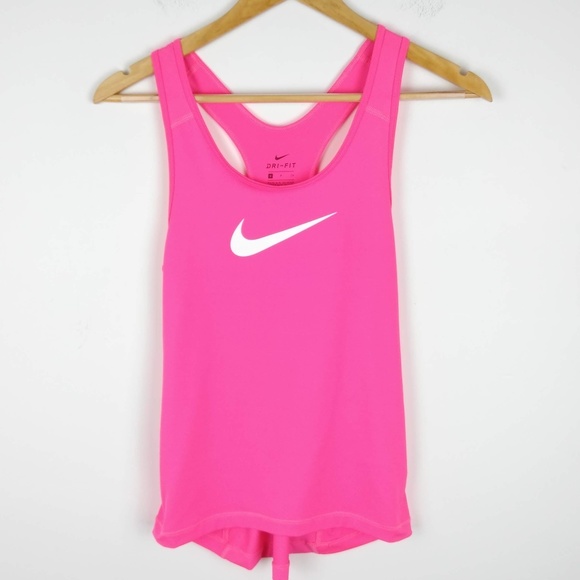 NWOT Nike Dri Fit Hot Pink Racerback Top - Picture 2 of 7